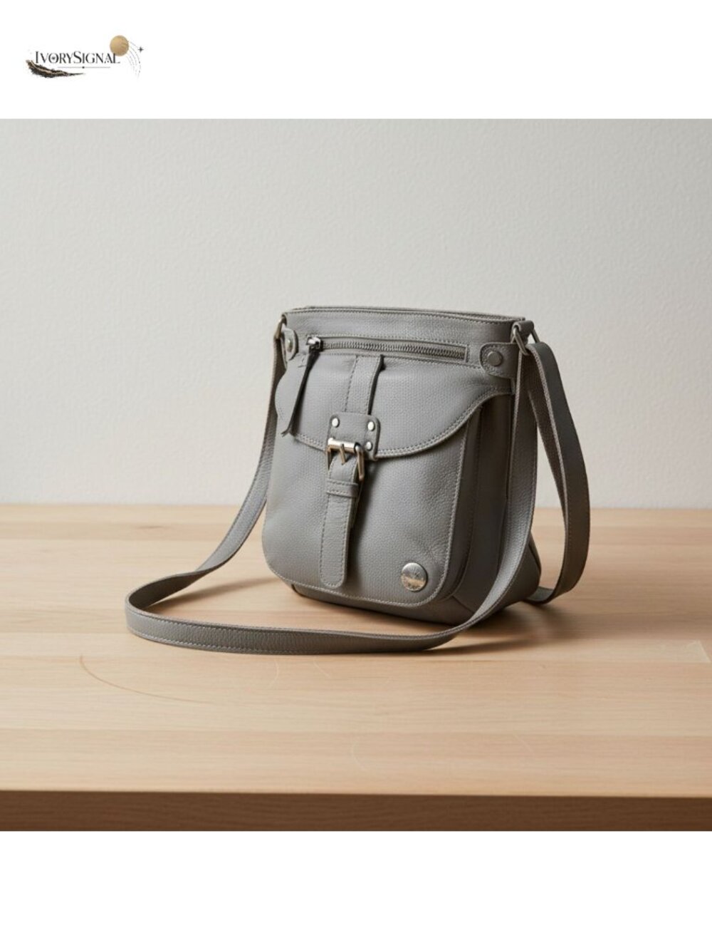 Genuine Leather Crossbody Bag for Women Adjustable Strap Multi-Pocket